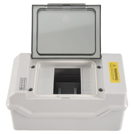 2-Way IP66 Waterproof Distribution Protection Box – Transparent Cover, DIN Rail Mount, ABS+PC Junction Box For Indoor/Outdoor Circuit Breakers