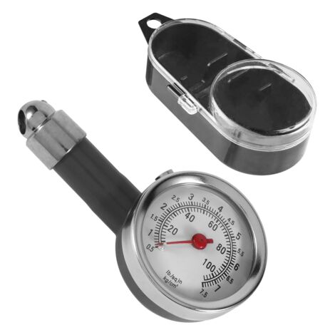 Small Tire Pressure Gauge 10-100PSI, Accurate Mechanical Zinc Alloy Air Gage for Motorcycles,Cars,SUV ATV