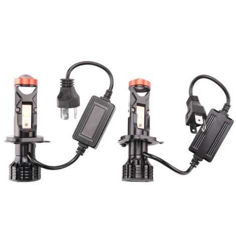 H4 LED Mini Projector 3D Lens 90W 25000LM Motorcycle Headlight ...