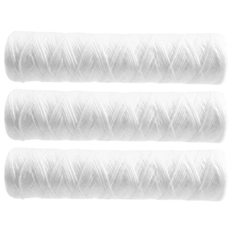 3Pcs Water Purifier 10 Inch String Wound Filter 5 Micrometre PP Cotton ...