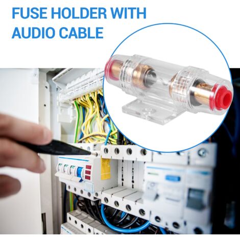 Car Stereo 8 Gauge Support Fuse Holder and 60 Amp Audio Cable