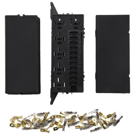 Car 11 Way Fuse Holder Relay Box with Terminals Relays Waterproof