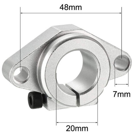 Linear Motion Rail Clamping Rod Guide Support For 20mm Diameter Shaft ...