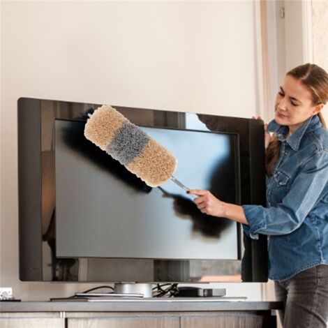 Telescopic Duster - Effective Dust Catcher with Special Microfiber Bamboo Handle Made From Moso