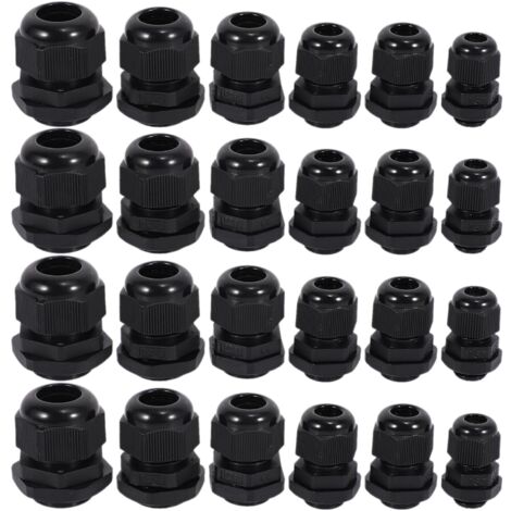 EZFIT Long Thread Cable Gland 10-Pack – Waterproof Adjustable Connectors PG7-PG16 With Gaskets
