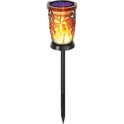 10 Pack Solar Lights Torches, Blue LED Flickering Flame Outdoor Waterproof Solar Powered Pathway Lights - Bed Bath & Beyond - 40186052