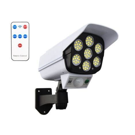 1PCS Outdoor Solar Ligths 77Led PIR Motion Sensor Lamp Simulation Camera Wall Light Waterproof Garden Decor Lights