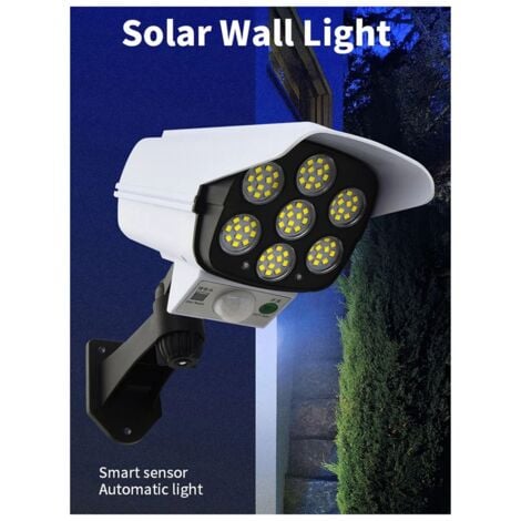 1PCS Outdoor Solar Ligths 77Led PIR Motion Sensor Lamp Simulation Camera Wall Light Waterproof Garden Decor Lights
