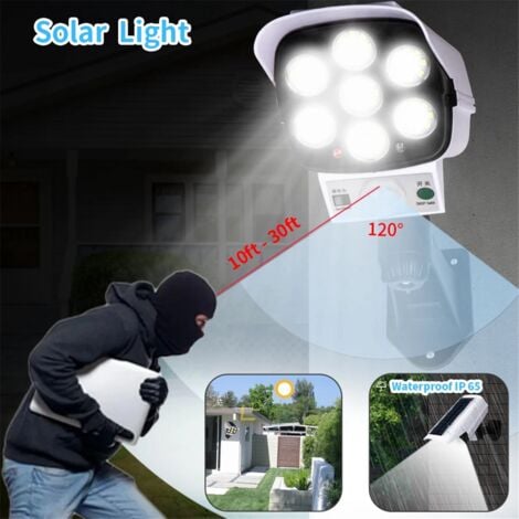 1PCS Outdoor Solar Ligths 77Led PIR Motion Sensor Lamp Simulation Camera Wall Light Waterproof Garden Decor Lights