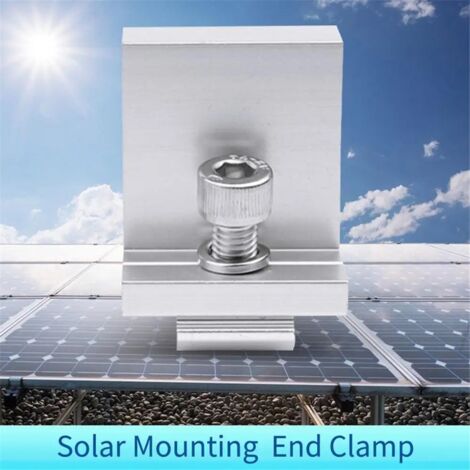 10Pcs Solar Photovoltaic Bracket Aluminum Alloy Clamp for Module Panel ...