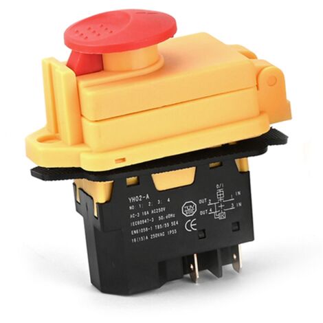 YH02-A Electromagnetic Switch 250V 16A 4PIN Start Push Button for ...
