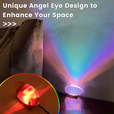 Angel Eyes Projection Night Light, Rainbow Light Decorative for Bedroom ...