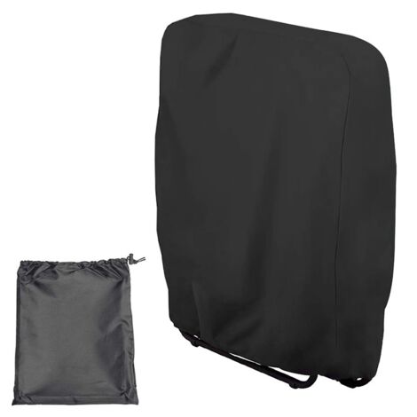 Outdoor Folding Chair Cover Waterproof Dustproof Lawn Patio Furniture Covers 32.3 x 36.6Inch Black