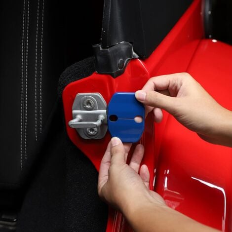 Door Lock Covers Protection Trim for Jeep Wrangler JK 2011-2017 Grand Cherokee for Dodge Chrysler ,Blue