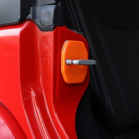 Door Lock Covers Protection Trim for Jeep Wrangler JK 2011-2017 Grand Cherokee for Dodge Chrysler ,Orange