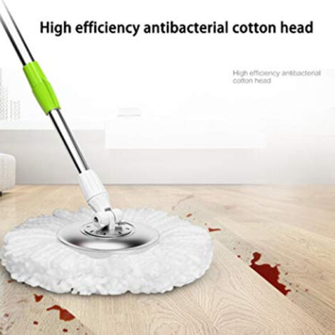 3 Replacement Mop Micro Head Refill Hurricane for 360° Spin Magic Mop-Microfiber Replacement Mop Head-Round Shape Standard Size (White-3 Pack)