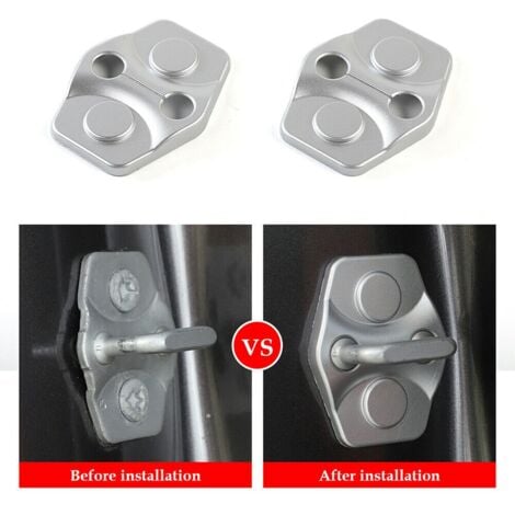 for Challenger Door Lock Buckle Covers Protection Trim for Dodge Challenger 2012-2020, Silver