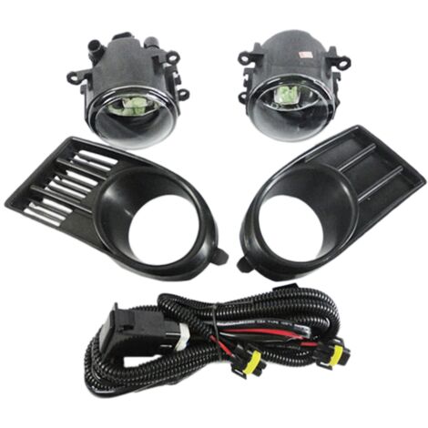 Front Bumper Fog Lights Fog Lamp Cover with Bulb H11 Switch Wire Bezel
