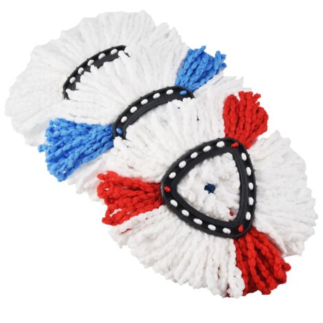 For Vileda O-Cedar Rotary Triangular Mop Head Accessories Triangular Cotton Yarn Head Mop Replacement Cloth 3 Pcs