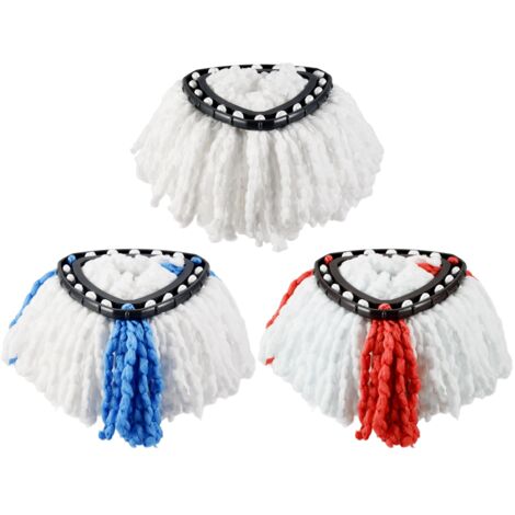 For Vileda O-Cedar Rotary Triangular Mop Head Accessories Triangular Cotton Yarn Head Mop Replacement Cloth 3 Pcs