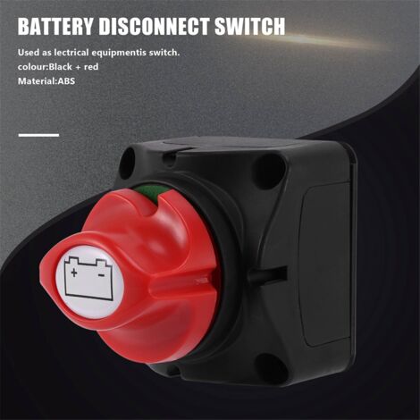 12V Battery Disconnect Rotary Switch Cut On/Off Set Waterproof Marine ...