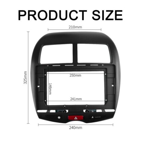 Car Stereo Radio Fascia Trim 10.1 Inch Frame for Mitsubishi ASX/RVR/Outlander