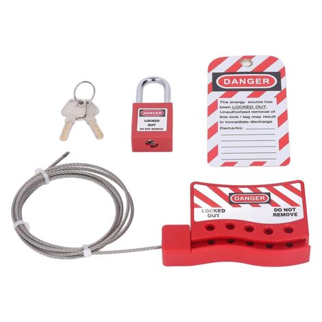 Lockout Tagout Cable Lock Resistant-Temperature, Handled Door Valve ...