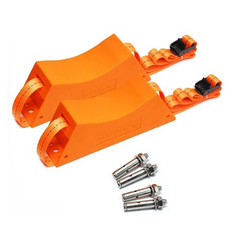 Zhichen Propane Tank Holder – 2 Pack With Safety Chain, Fits 4–12 Inch Cylinders, Orange ABS Mount For Secure Storage - View #5