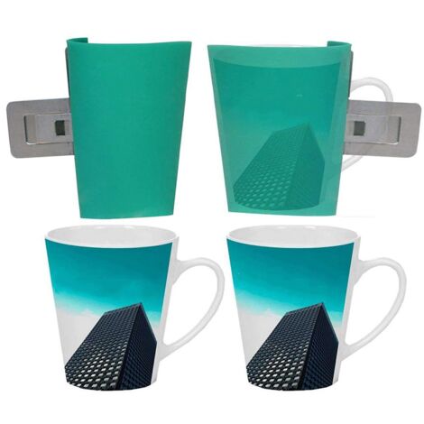 Sublimation Fixture 3 Pack 3D Sublimation Silicone Conical Mug Wrap Mold Clamp 12OZ Cup ...