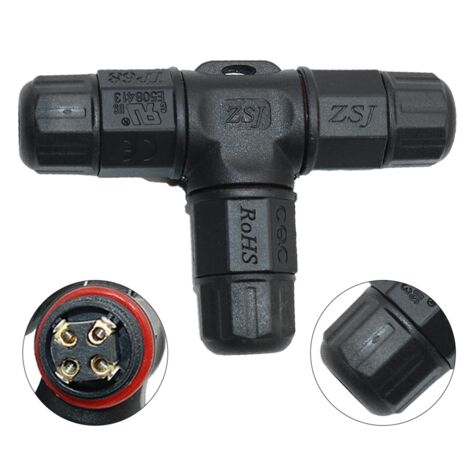 M20 LP68 Waterproof Connector Shape 3 Way 4 Core Junction Box Outdoor Extension Cord 600V