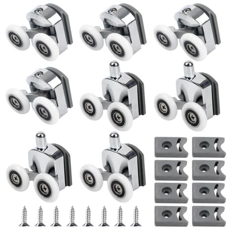 Orchid-Shower Door Rollers 8 Pieces Shower Door Rollers Sliding Shower Door Roller Shower Enclosure Rollers For Bathroom Shower Door 23mm - View #7