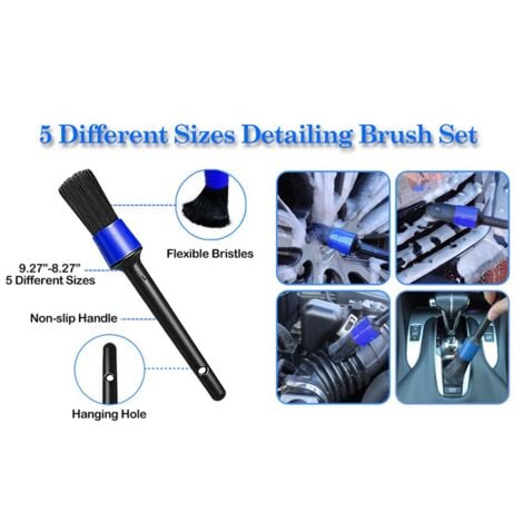 15-Piece Car Wash Brush Hub Space Tire Soft Hair Cleaning Set
