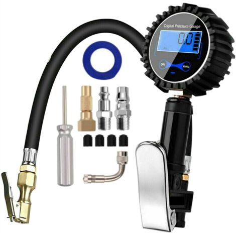 Digital Tire Inflator Pressure Gauge Air Compressor Pump LCD Display LED Backlight Vehicle Tester Monitoring Manometro