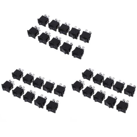 Lot De 10 Interrupteurs à Bascule DPST 2 Positions - 250V/3A AC, 125V/6A, Neufs Sous Emballage