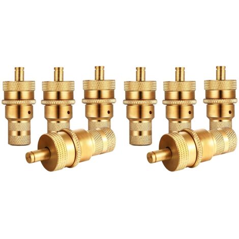 8Pcs Offroad Brass Tire Venting Machine S Kit Automatic 6-30Psi Tyre Tire Pressure Relief Valve Deflators Bleeder Valve