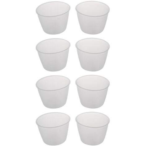 4X Plastic 120Ml Electric Cooker Rice Measuring Cup 2Pcs Clear White
