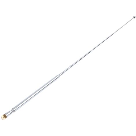 Metal part 7 Telescopic AM, FM radio antenna length 75 cm long silver