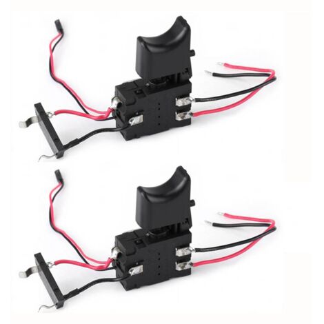 2-Pack Universal Power Tool Trigger Switch - 7.2V-24V 16A DC Replacement For Electric Drills