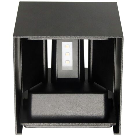 Outside Wall Lights, LED Aluminum Up Down Lights IP65 Waterproof Square ...