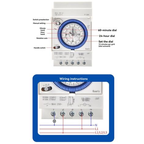 CNC SUL181d Time Relay Track Installation Mechanical Timer