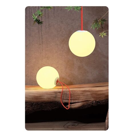 Modern LED Pendant Light - Waterproof, Rechargeable Hanging Lamp for Indoor/Outdoor Use, Ideal Balcony, Courtyard