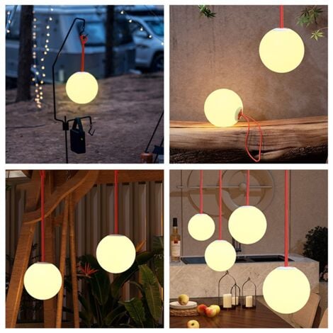 Modern LED Pendant Light - Waterproof, Rechargeable Hanging Lamp for Indoor/Outdoor Use, Ideal Balcony, Courtyard