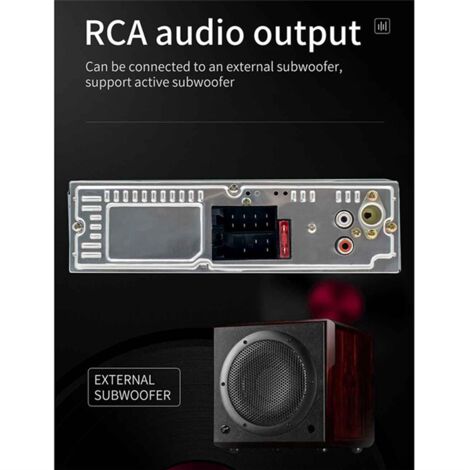 Universal Car Stereo Single Noise Radio Bluetooth USB AUX in Dash Head Unit FM Media Receiver MP3 Player