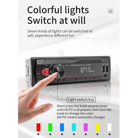 Universal Car Stereo Single Noise Radio Bluetooth USB AUX in Dash Head Unit FM Media Receiver MP3 Player