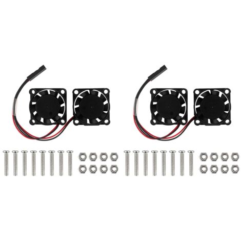 For 4 Fan 4B 3B+ 5V Dual Radiator Silent Cooler Cooling Noise 16DBA