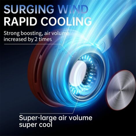 Portable Neck Fan,Bladeless Fan,USB Rechargeable Wearable Cooling Personal Fan,5 Speeds Adjustable Strong Wind Fan White