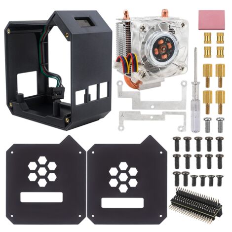 For 5 ABS Mini Tower Case Kit Copper Tube Ice Fan PWM JST RGB LED for ...