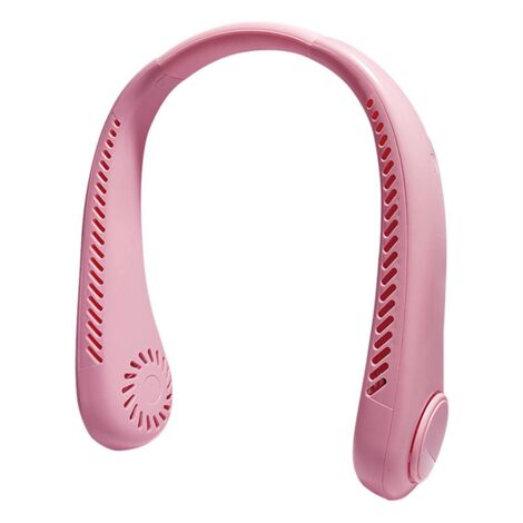 Green Mini Neck Fan Bladeless Hanging Air Cooler USB Rechargeable Portable Personal
