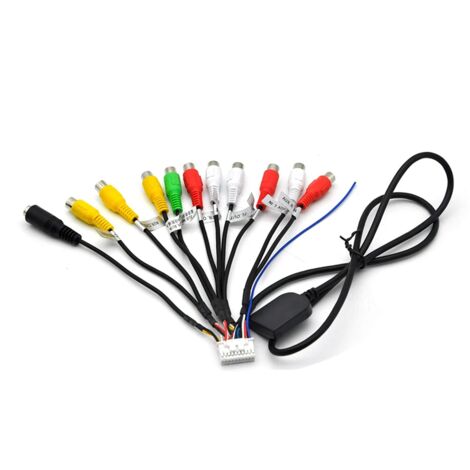 Car Stereo Radio Output Cable Wire Aux-in Adapter Subwoofer/Amplifier 3.5mm Female 20Pins Harness Head Unit Carplay