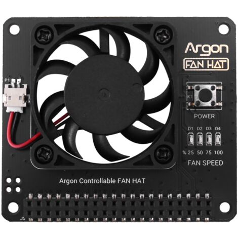 Fan HAT for 4/ 3 Cooling with Software Adjustable Speed / 40mm Big ...